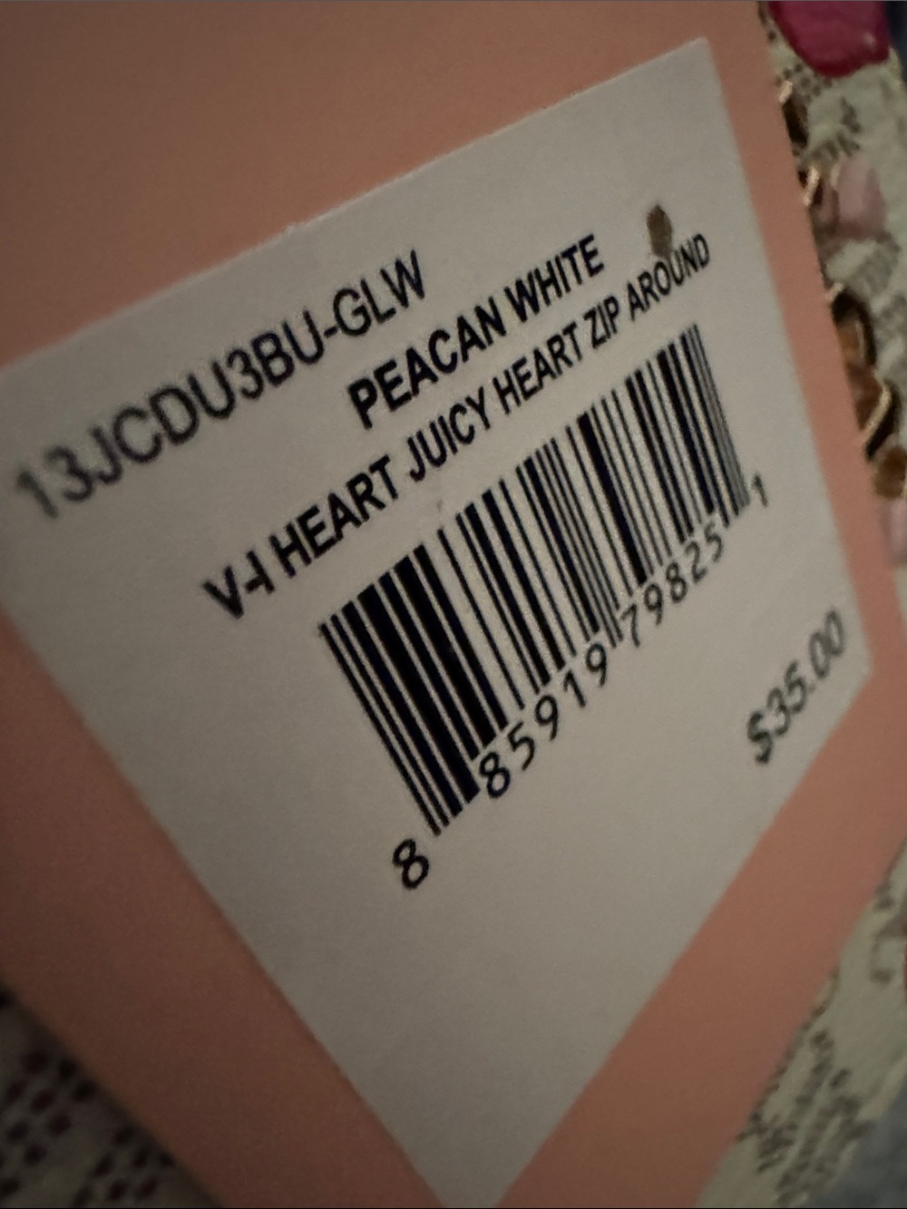 π Juicy Couture Cream & Pink Heart Coin Wristlet - Picture 7 of 10